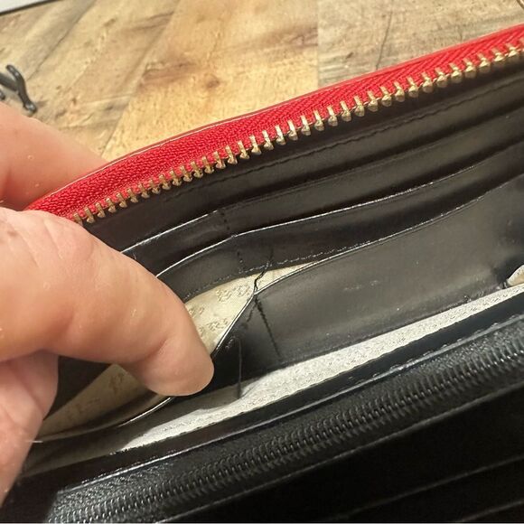 Kate Spade Red Patent Leather Zip Around Wallet - Picture 11 of 15